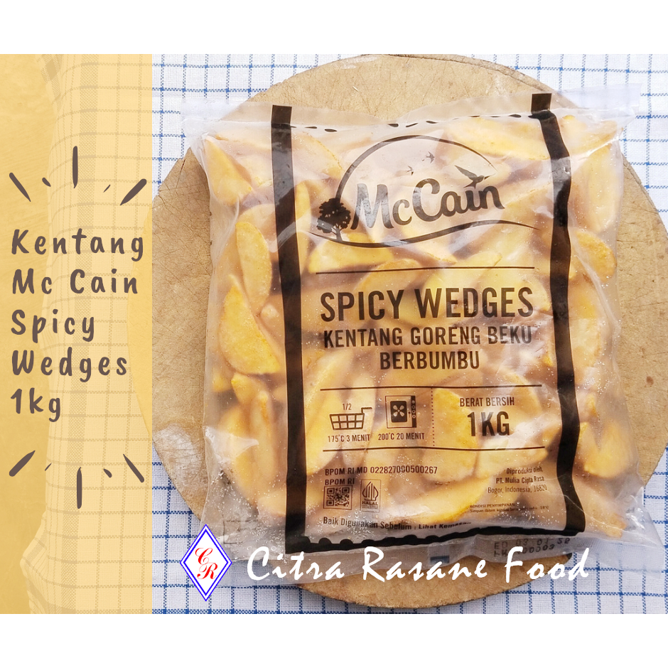 

Kentang McCain Spicy Wedges / Kentang Goreng Beku Berbumbu 1kg