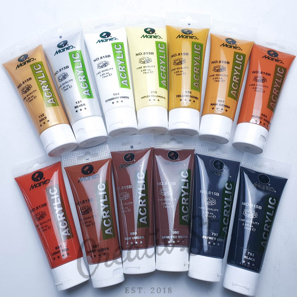 

Paling Dicari MARIES Acrylic 75 ml Paint Acrylic Colour Part 1 Cat Akrilik Lukis GRF