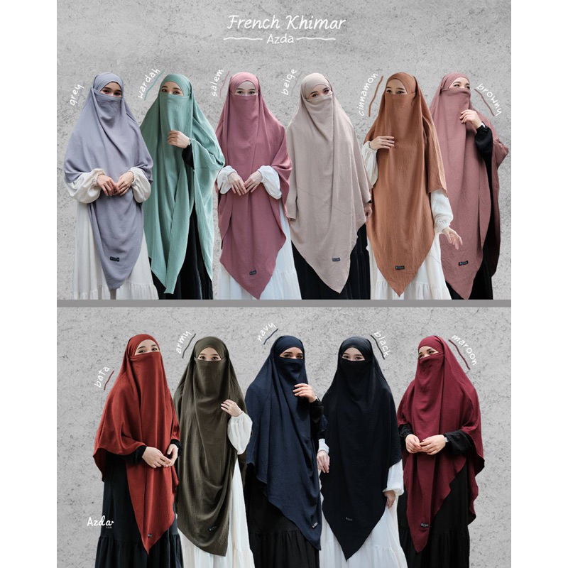 French khimar by Azda Hijab / French Khimar Premium / Fk Cringkle / fk Azda / Hijab / Khimar / Khima