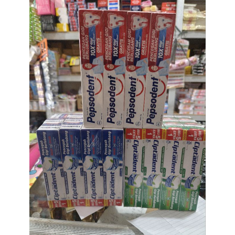 PASTA GIGI CIPTADENT/ ODOL PEPSODENT 1 LUSIN(12PCS)