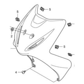 64500 KWW A00AFB TAMENG DEPAN HONDA REVO 110 LAMA WARNA ABU ABU GREY ORIGINAL AHM (TANPA BAUT)