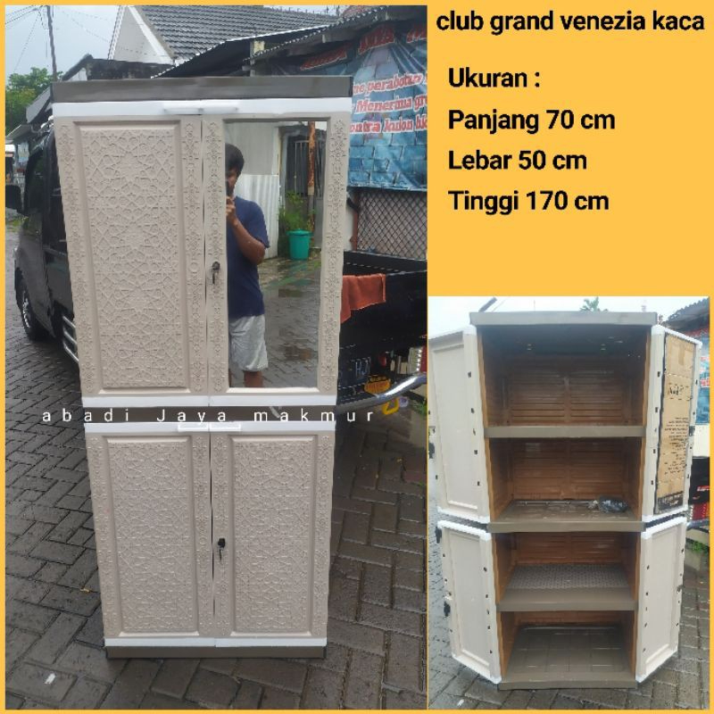 Lemari plastik club grand venezia/ lemari plastik club kabinet / lemari plastik kaca
