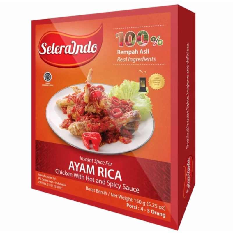 

Selera Indo Bumbu Instan Ayam Rica 200gr