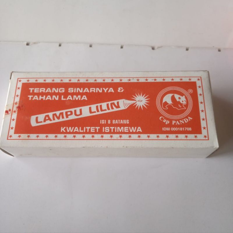 [Tulipstore27] Lilin putih Besar Cap PandaIsi 8 Pcs / Pack