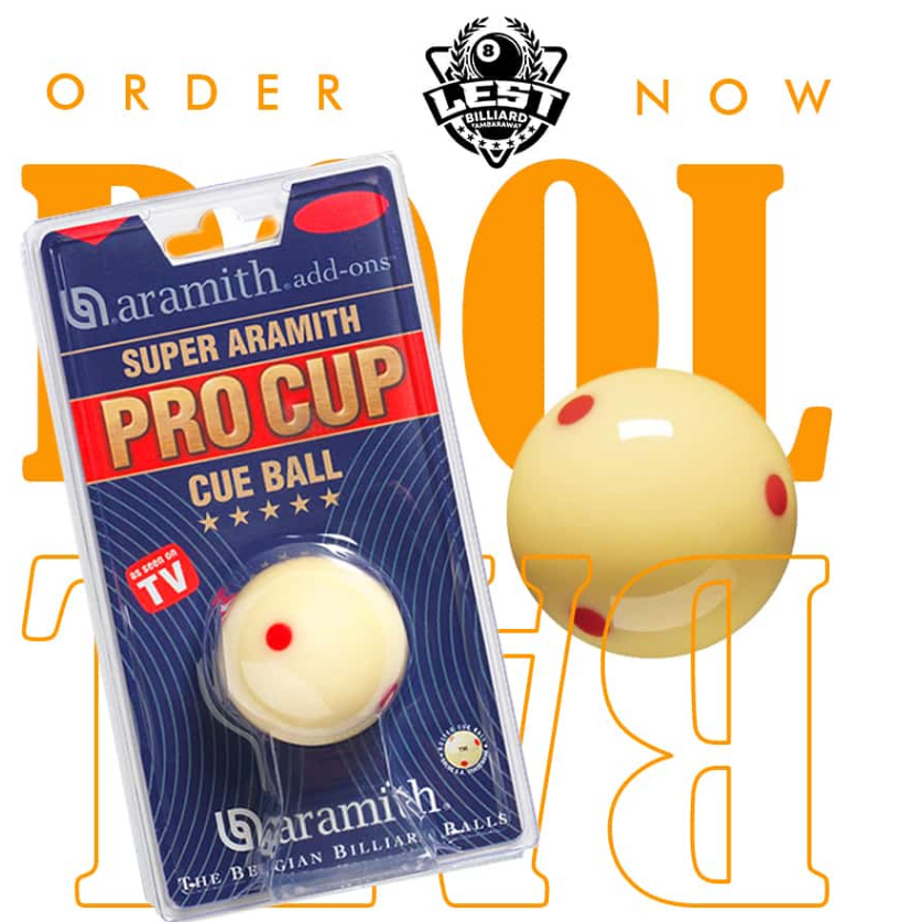 Aramith tv pro-cup cue ball - bola gaco Aramith - bola putih Aramith - bola putih billiard - bola bi