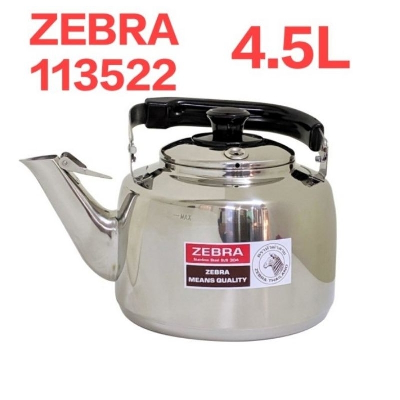 ZEBRA WHISTLING KETTLE 113522 /:Teko ceret bunyi stainless steel 4,5 liter 113522