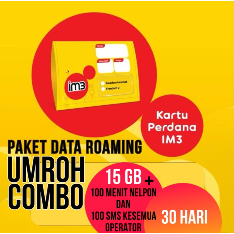 Paket Data Roaming UMROH Combo 15 GB INDOSAT