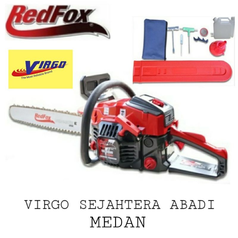 REDFOX RF-RX8800 TURBO MESIN GERGAJI POTONG KAYU POHON POKOK 24" INCH CHAINSAW CHAIN SAW SENSO 24 "