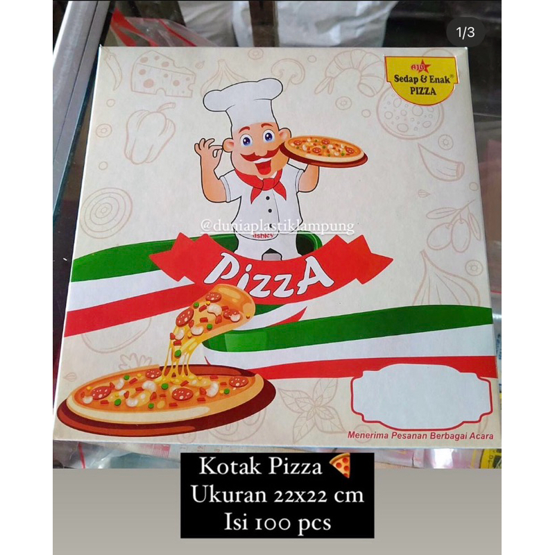 

Kotak/dus pizza ukuran 22x22cm (100 pcs)