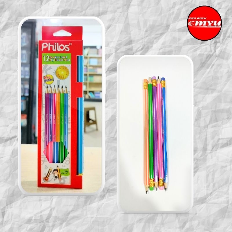 

Pensil 2B Philos Graphite 8628 Isi 12Pcs Bonus 1