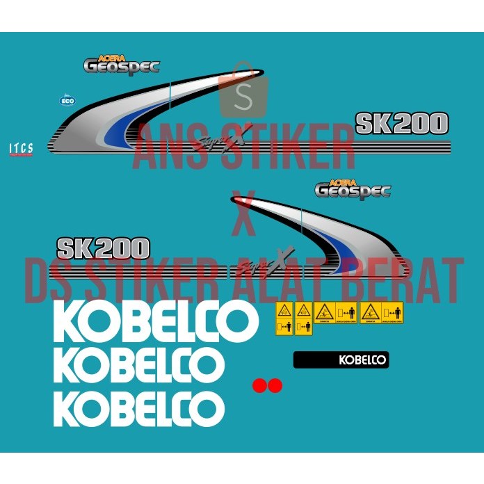 Stiker Kobelco SK200-8 Super X - Sticker Excavator Kobelco SK200-8 Acera Geospec