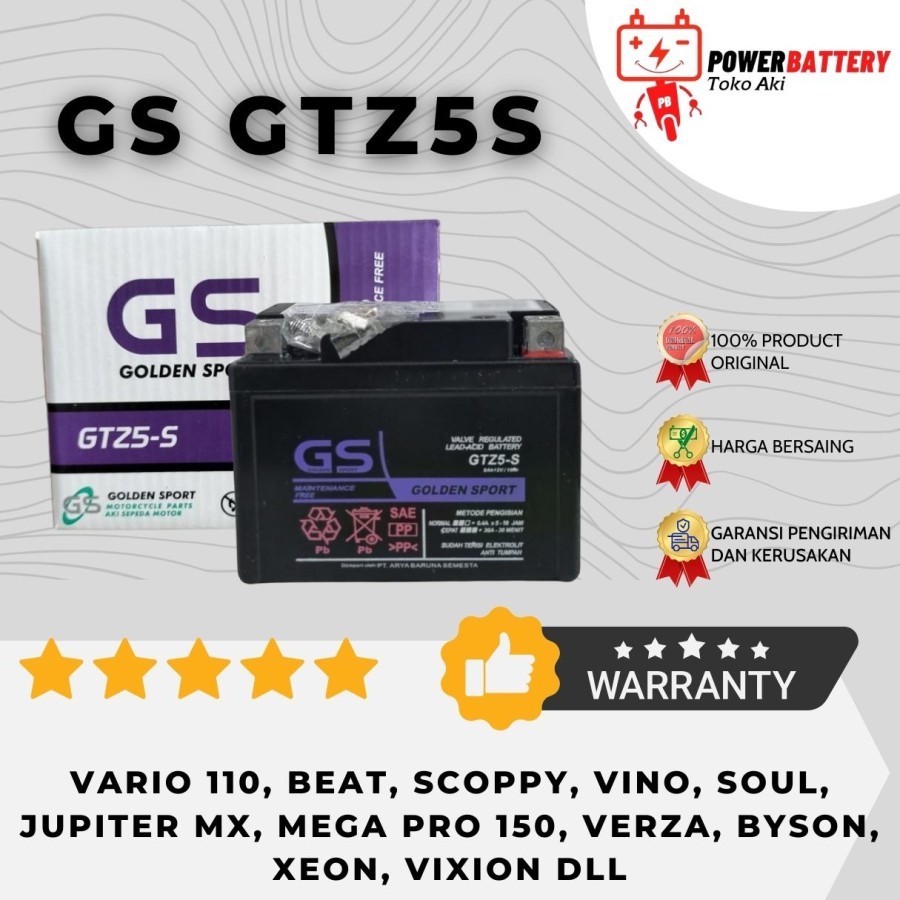 Aki Motor Beat Blade CRF 150L New Mega Pro 150  Revo Scoopy Supra X  Vario 110 Verza Byson Fino Forc