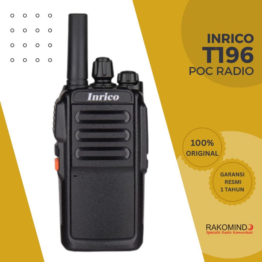 HT POC Inrico T196 Radio Wifi 3G WCDMA Original Baru Garansi Resmi