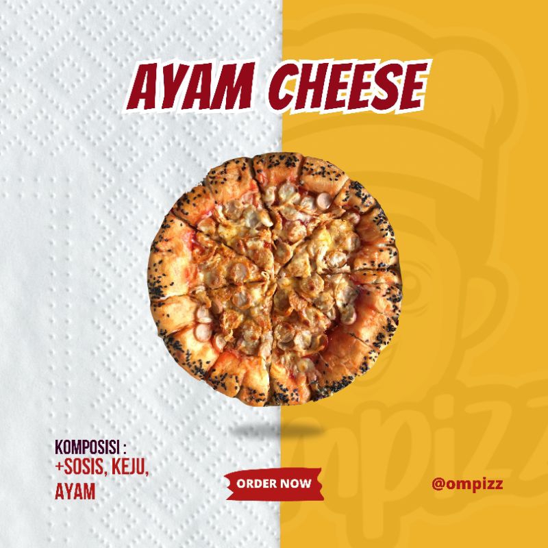 

Large Ayam Pizza || 8 Slices || Pizza Merakyat