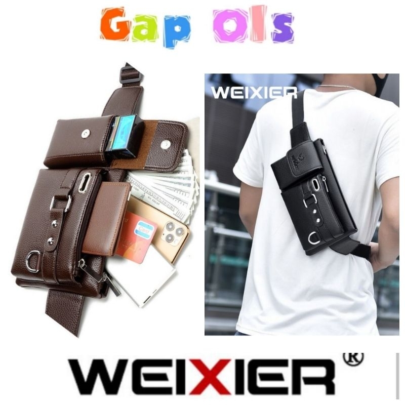 WEIXIER 8117 Tas Selempang Pria Kulit WX-OS