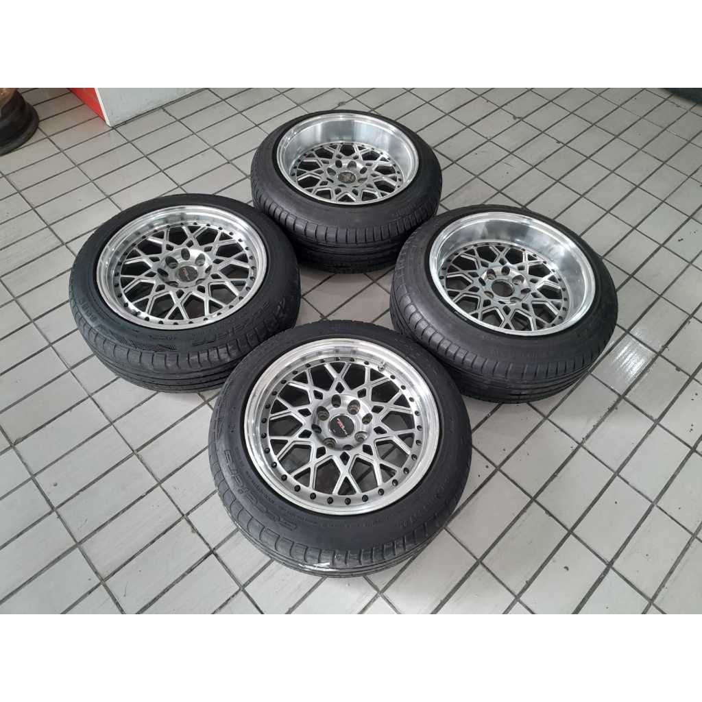 velg bbs celong ring 15x7/8 lubang 4x100 4x114 seken plus ban acclera 185 55 r15 geratis ongkir