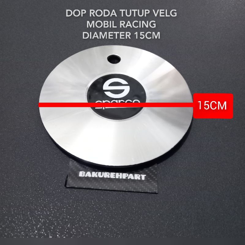 Dop roda tutup velg mobil Racing Logo SPARCO diameter 15cm harga satuan 1pcs