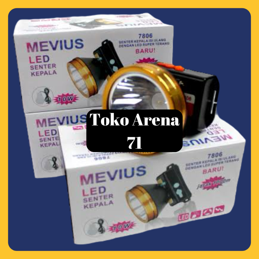 SENTER KEPALA HEAD LAMP HEADLAMP  MEVIUS 10W 10Watt 10 W 10 Watt