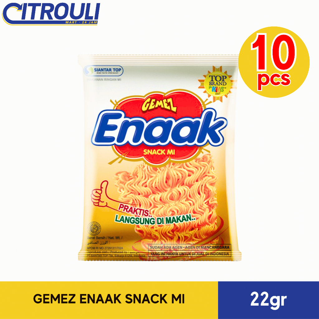 

GEMEZ ENAAK SNACK MI 22gr (ISI 10pcs)