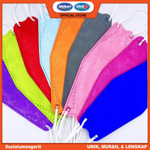 IDOLAKU masker KF94 korea 4 ply / Masker KF 94 4 Ply