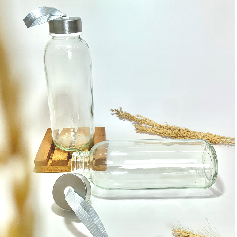 Botol Minum Kaca bening