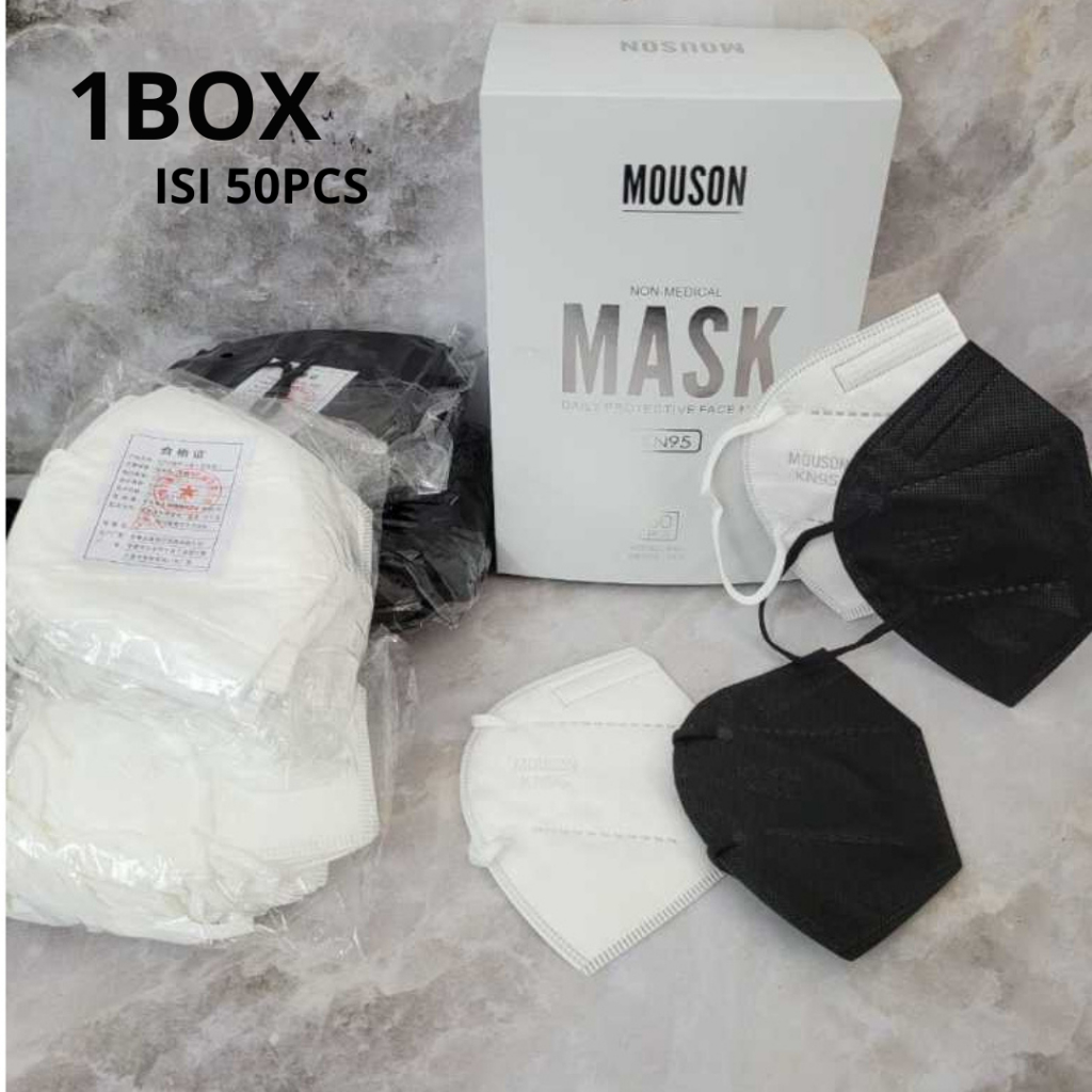 Masker KN95 MOUSON BOX isi 50 KN 95 premium 5ply