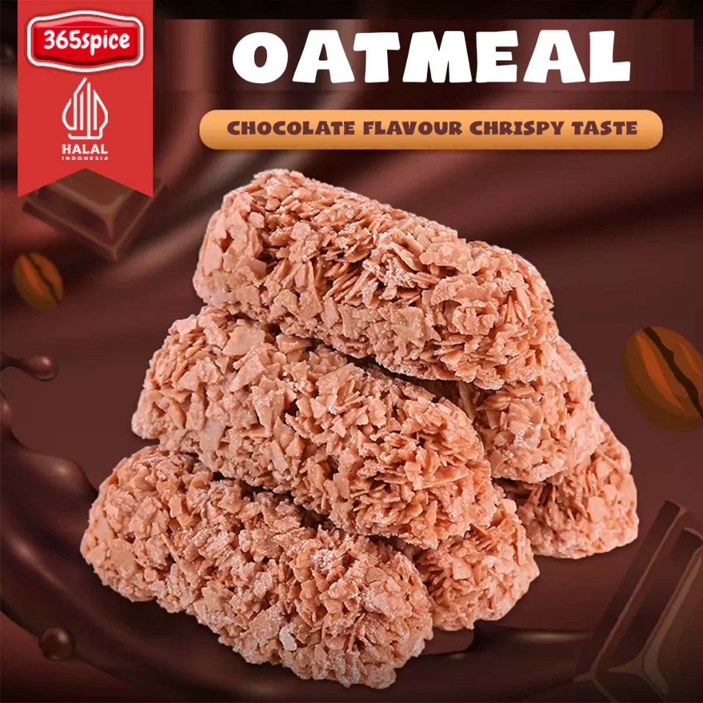 

Oatmeal Cereal Bar Snacks Chocolate 1 Pack | Varian Coklat Only Sereal Bar Oatmeal | Cemilan Manis Sehat Diet