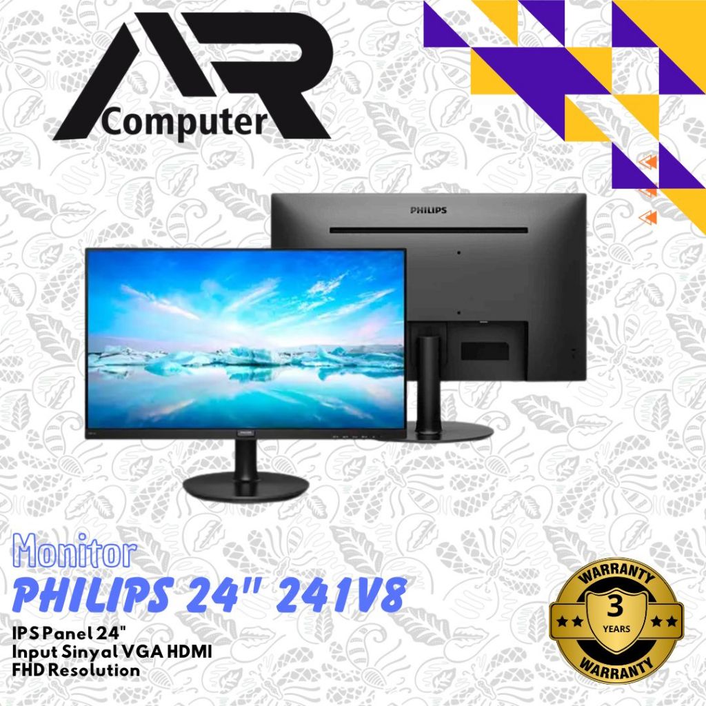 MONITOR LED Philips 241V8B 24" IPS 100Hz FHD 4ms VGA HDMI VESA 241V8