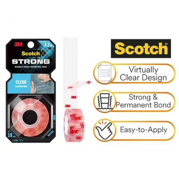 

Double tape 3m scotch original USA / clear mounting tape 410-S19 / Lem 3m Bening / 3M Scotch clear permanent mounting tape