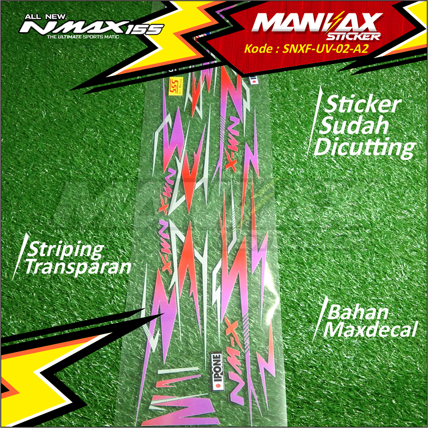 Striping Transparan All New NMAX 155 Variasi Transparan Rainbow - Stiker Striping NMAX New 155 Custo