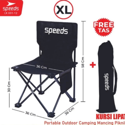 Kursi Lipat Portable Speeds Kursi Camping Kursi Gunung Ukuran XL