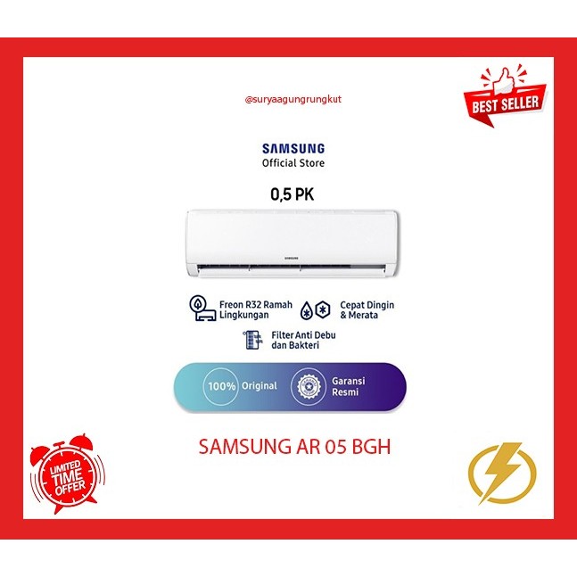 AC SAMSUNG 1/2 PK 350 WATT LOW - AR 05 BGH QASIN