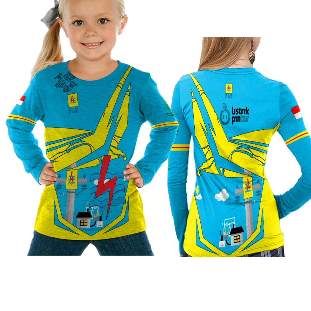 QH Baju pln pria kaos jersey pln lengan pendek (free custom/reques) fullprinting