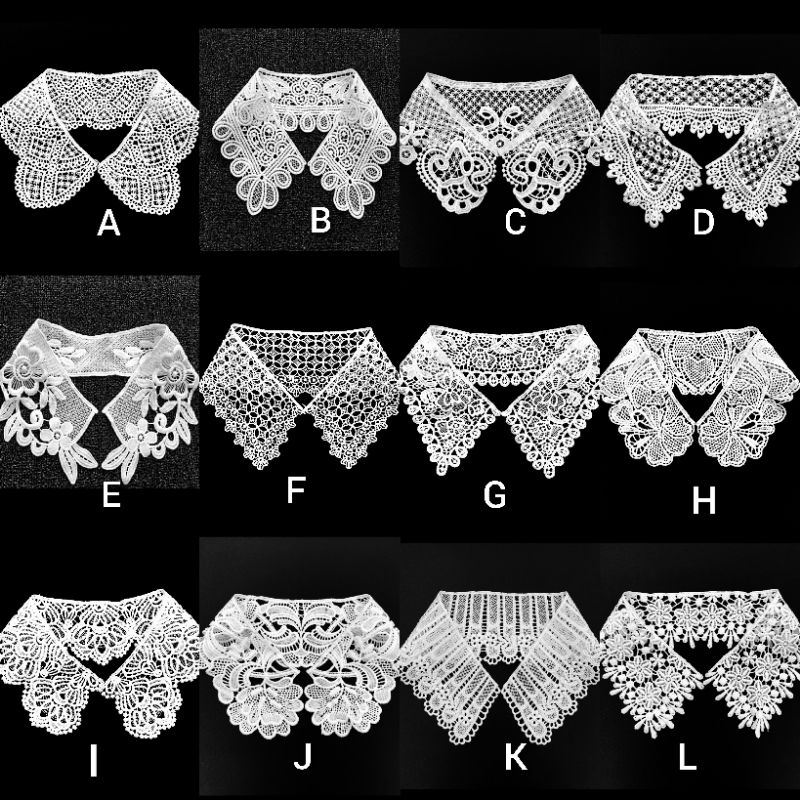 kerah standard import ( 1 ) aplikasi kerah, kerah bordir, renda kerah