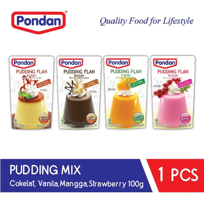 

Pondan Pudding Flan 100g - Bubuk Pudding Instan