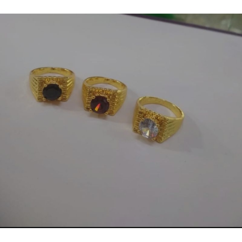 xuping cincin pria kotak mata satu