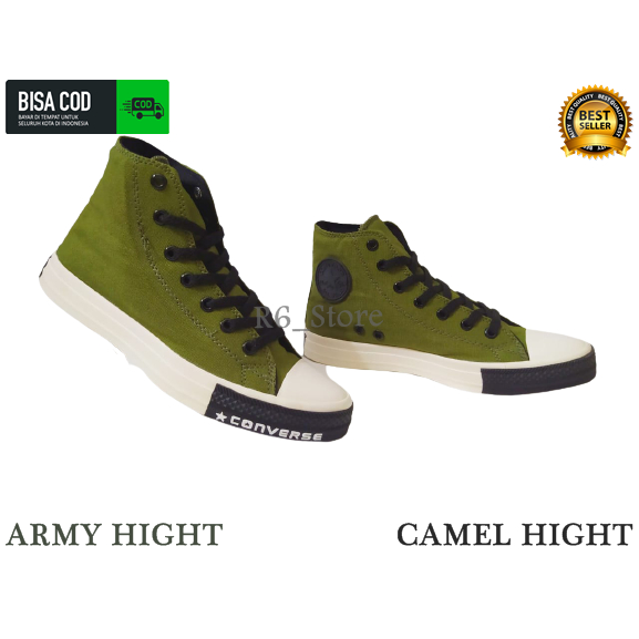 SEPATU CONVERSE ALLSTAR 70S HIGHT GREEN ALL STAR HIJAU WHITE HI PREMIUM
