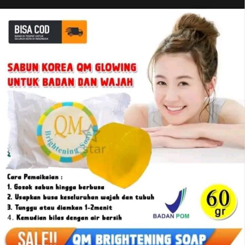 Sabun Pemutih Badan Dan Wajah - Sabun Qm - Sabun Muka Penghilang Flek Hitam - Sabun Cuci Muka Glowin