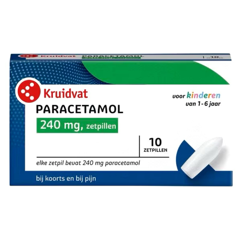 Paracetamol Supositoria 240mg Kruidvat