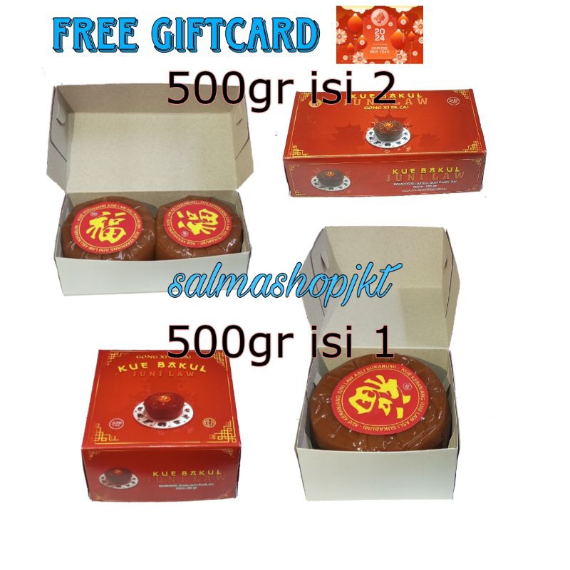 

Hampers / Parsel / Souvenir Kue Keranjang Juni Law Mak Juni Dodol cina 1box 500gr