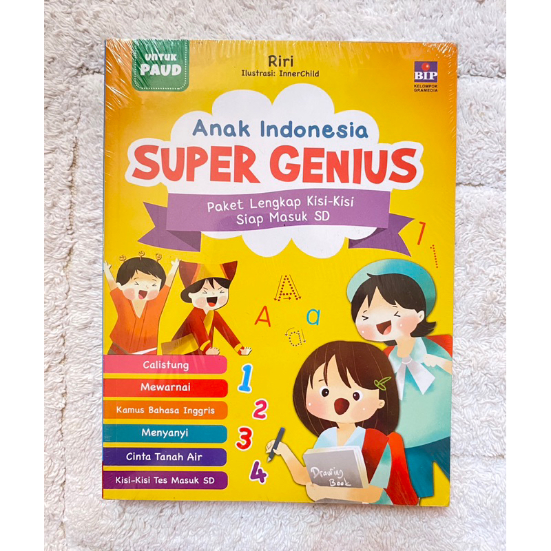[ORIGINAL] Gramedia : SUPER GENIUS Paket Lengkap Kisi-kisi Siap Masuk SD Anak Indonesia Super Genius