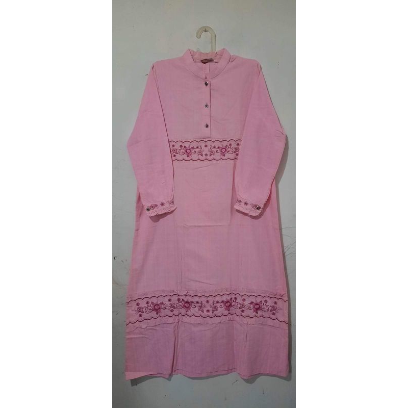 Gamis katun jumbo bordir