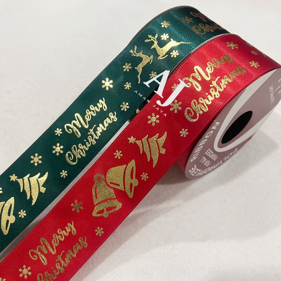 

Promo Flash Pita Kado Dekorasi Natal Motif Merry Christmas Ribbon 15 Inch 4 cm MINIMAL ORDER 3 ROLL