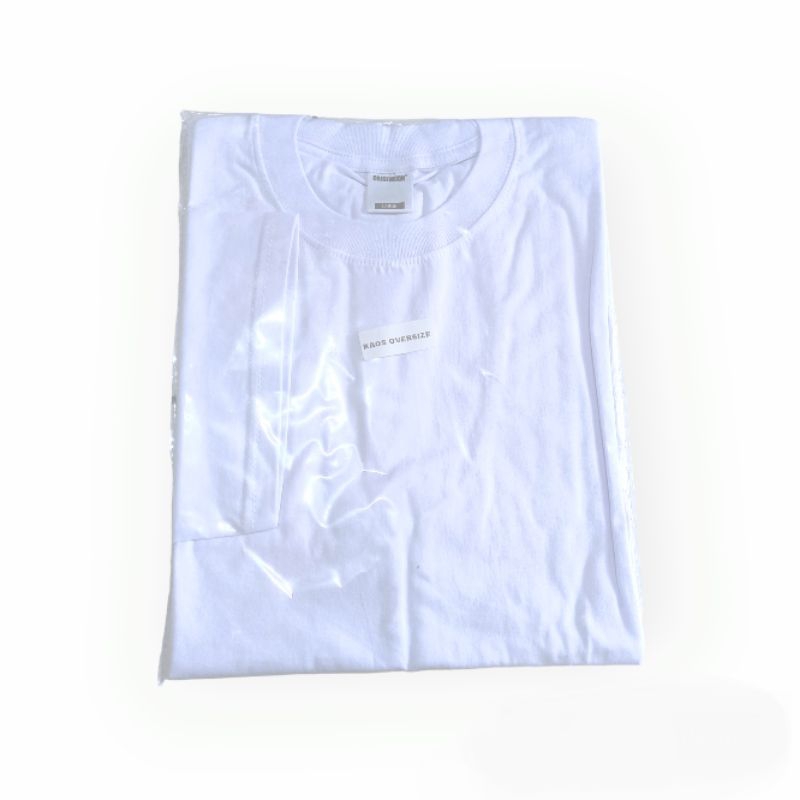 Kaos polos pria wanita OVERSIZE Putih