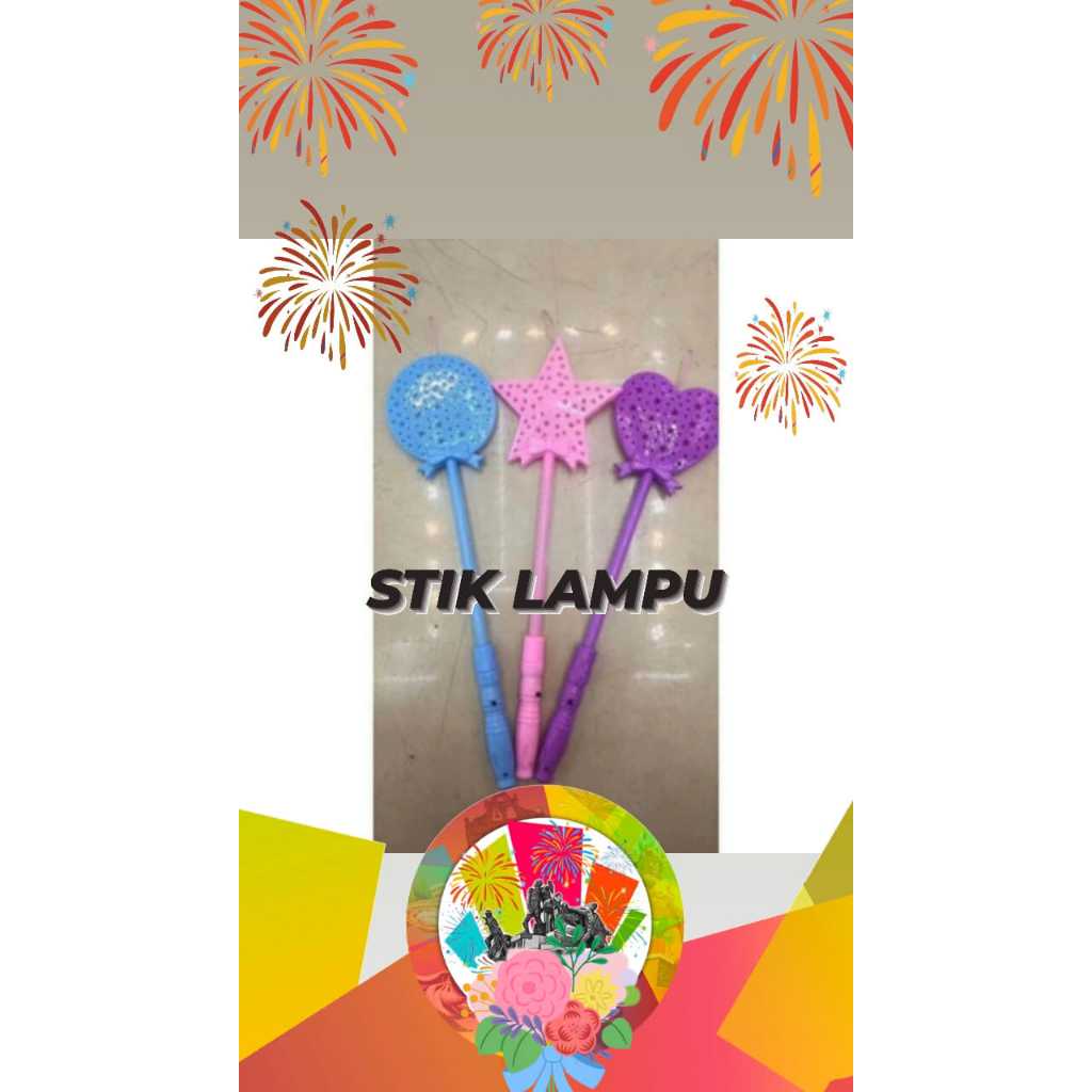 

Mainan Stik Lampu LED Warna Warni Bintang Love Hati
