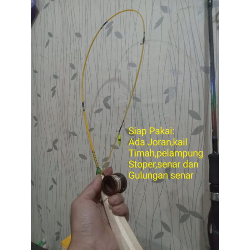 1set Joran lentur 1meter siap pakai 1M untuk memancing udang,wader,uceng,paray dan ikan kecil lain
