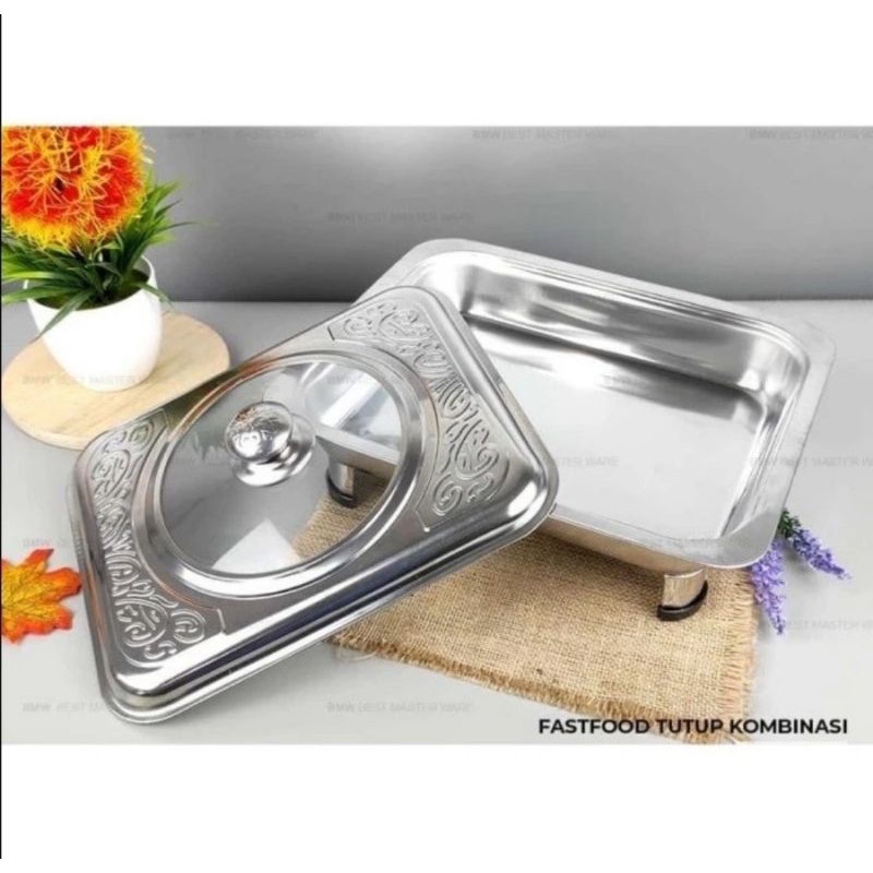 Nampan prasmanan Fast food dish set