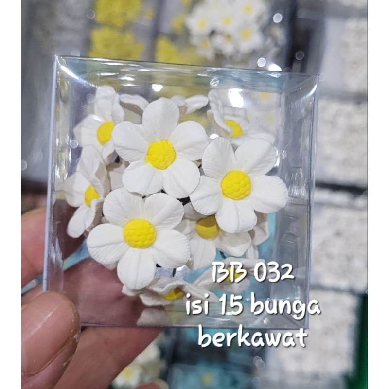 

[osheba] gumpaste bunga kecil berkawat BK BB 032 isi 15 bunga