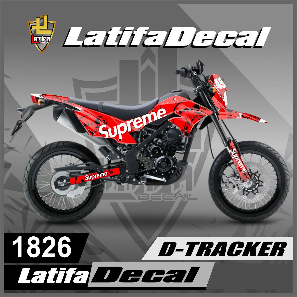 Decal Sticker Motor Cross CRF 150 L Fullbody-Dekal Stiker Desain supreme