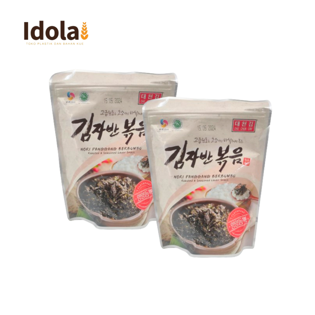 

Dae Chun Nori / Rumput Laut Panggang Berbumbu Taburan Nasi / Snack 50 gr